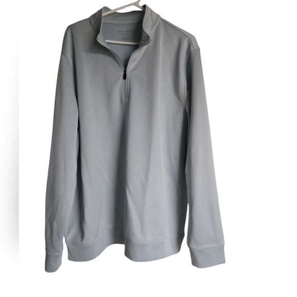 Hickey Freeman Other - Hickey Freeman NY Striped Blue Golf Quarter-Zip Pullover Mens Large